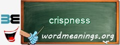 WordMeaning blackboard for crispness